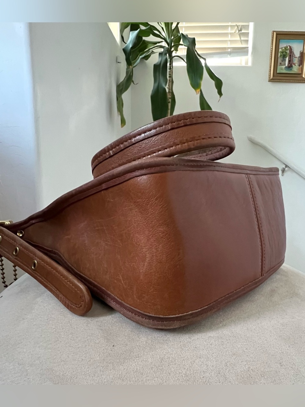 Vintage COACH Janice Legacy Leather Crossbody Shoulder Bag Brown British Tan USA - Picture 8 of 14
